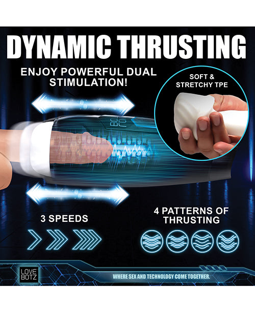 The Milker Max Thrusting & Vibrating Masturbator - Black | ELXRAH312