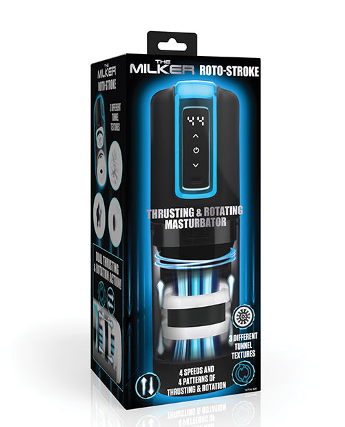 The Milker Roto-Stroke Thrusting & Rotating Masturbator - Black | ELXRAH533