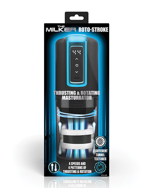 The Milker Roto-Stroke Thrusting & Rotating Masturbator - Black | ELXRAH533