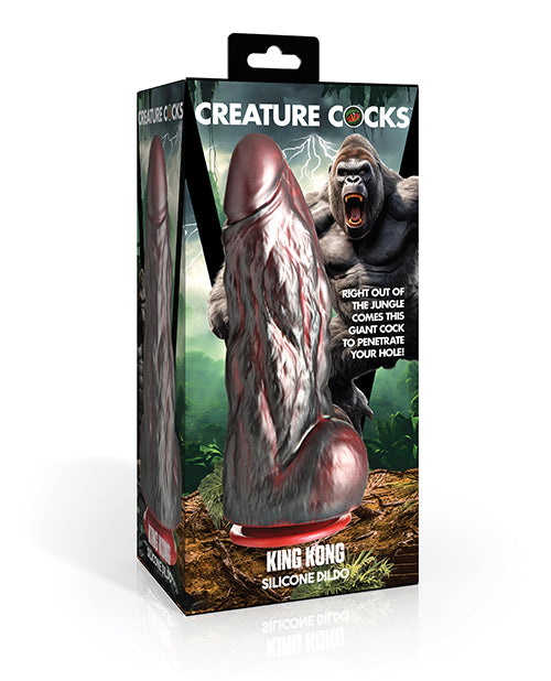 Creature Cocks King Kong Silicone Dildo - Red/Gray | ELXRAH605