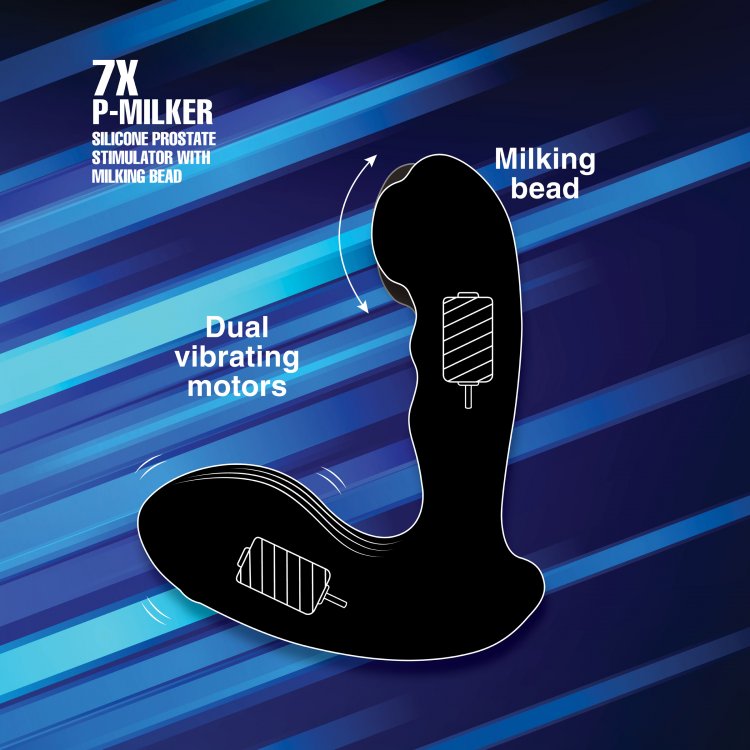 7x P-Milker Silicone Prostate Stimulator With Milking Bead | AP-AG151