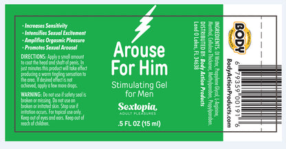 Arouse for Him Stimulating Gel 5 Oz BA-AFH05 679359001916 from EdgingWarehouse.com where we sell the best male sex toys and fleshlight type strokers for masturbation, edging and gooning and other men's health and sexual wellness items.