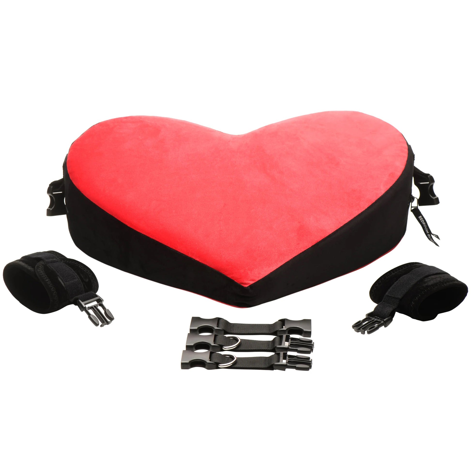 Bondage Love Pillow - Black/red | XR Brands | BB-AH365 | 848518054203 from EdgingWarehouse.com and EroticWarehouse.com where we sell the best adult sex toys and fleshlight type strokers for masturbation, edging and gooning and other adult health and sexua