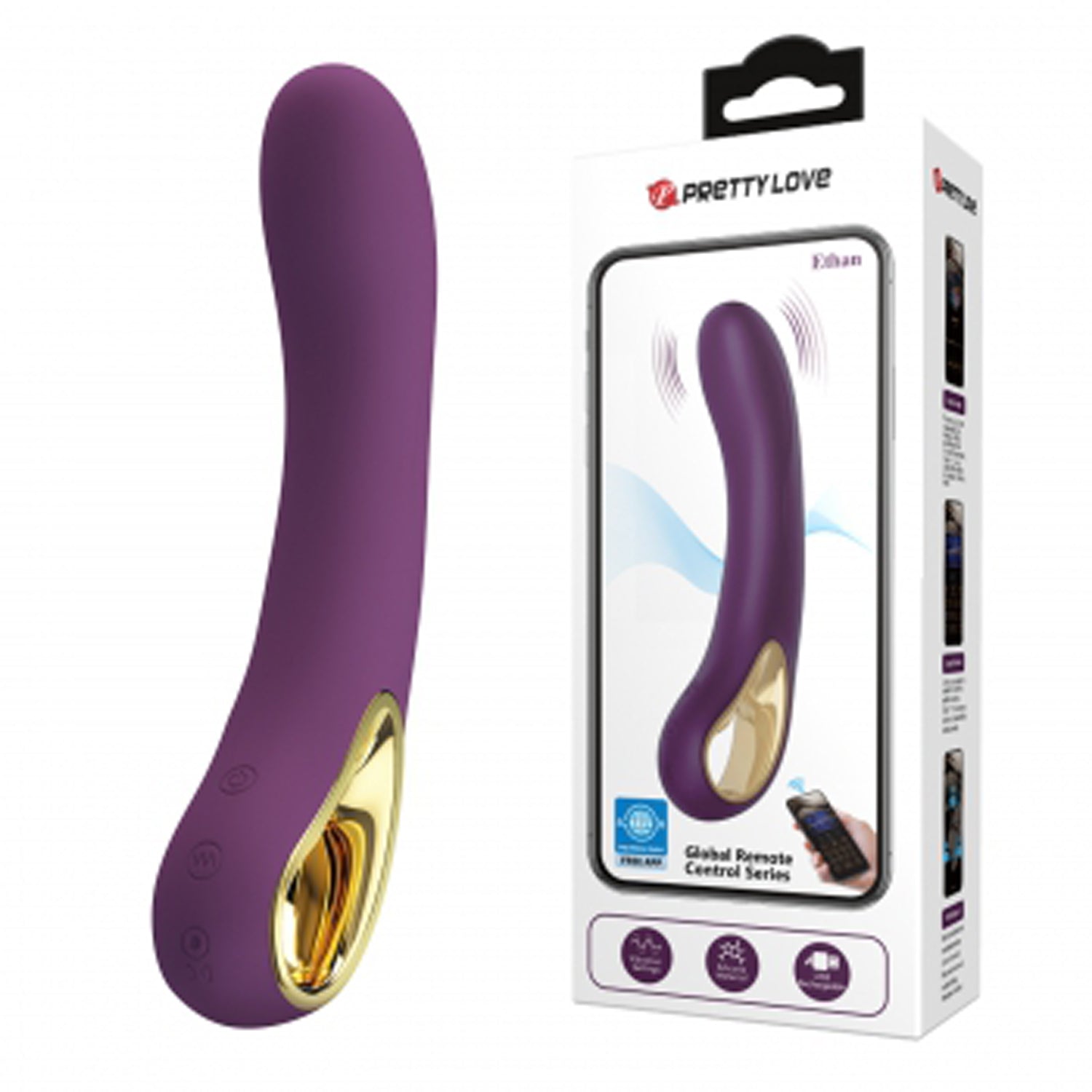Ethan Global App Control Vibrator - Purple BI-014412HP 6959532360318 from EdgingWarehouse.com where we sell the best male sex toys and fleshlight type strokers for masturbation, edging and gooning and other men's health and sexual wellness items.