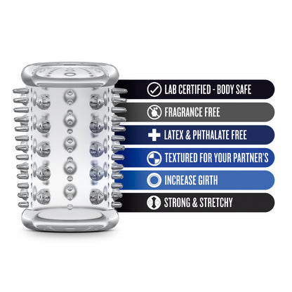 Stay Hard Cock Sleeve 03 - Clear BL-00312 853858007086 from EdgingWarehouse.com where we sell the best male sex toys and fleshlight type strokers for masturbation, edging and gooning and other men's health and sexual wellness items.