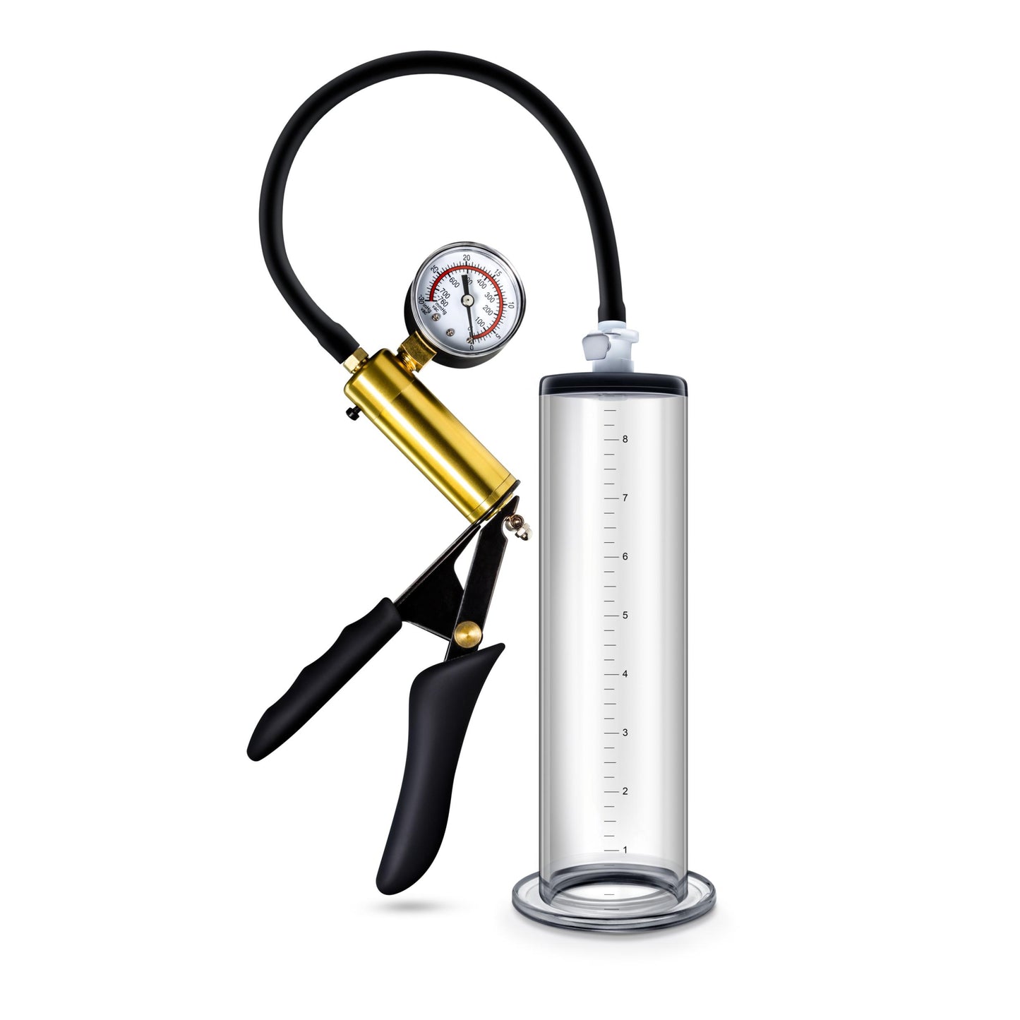 Performance - Vx6 Vacuum Penis Pump With Brass Pistol & Pressure Gauge - Clear | BL-06301