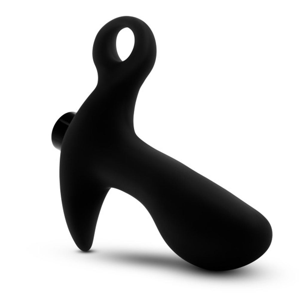 Anal Adventures - Platinum - Silicone Vibrating Prostate Massager 01 - Black | BL-11615