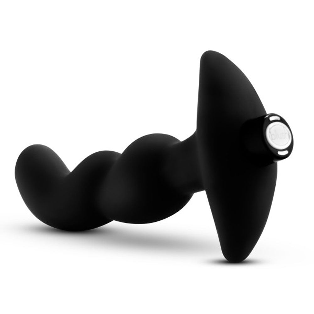 Anal Adventures - Platinum - Silicone Vibrating Prostate Massager 03 - Black | BL-11635