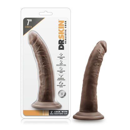 Dr. Skin - 7 Inch Cock With Suction Cup - Chocolate | BL-12706