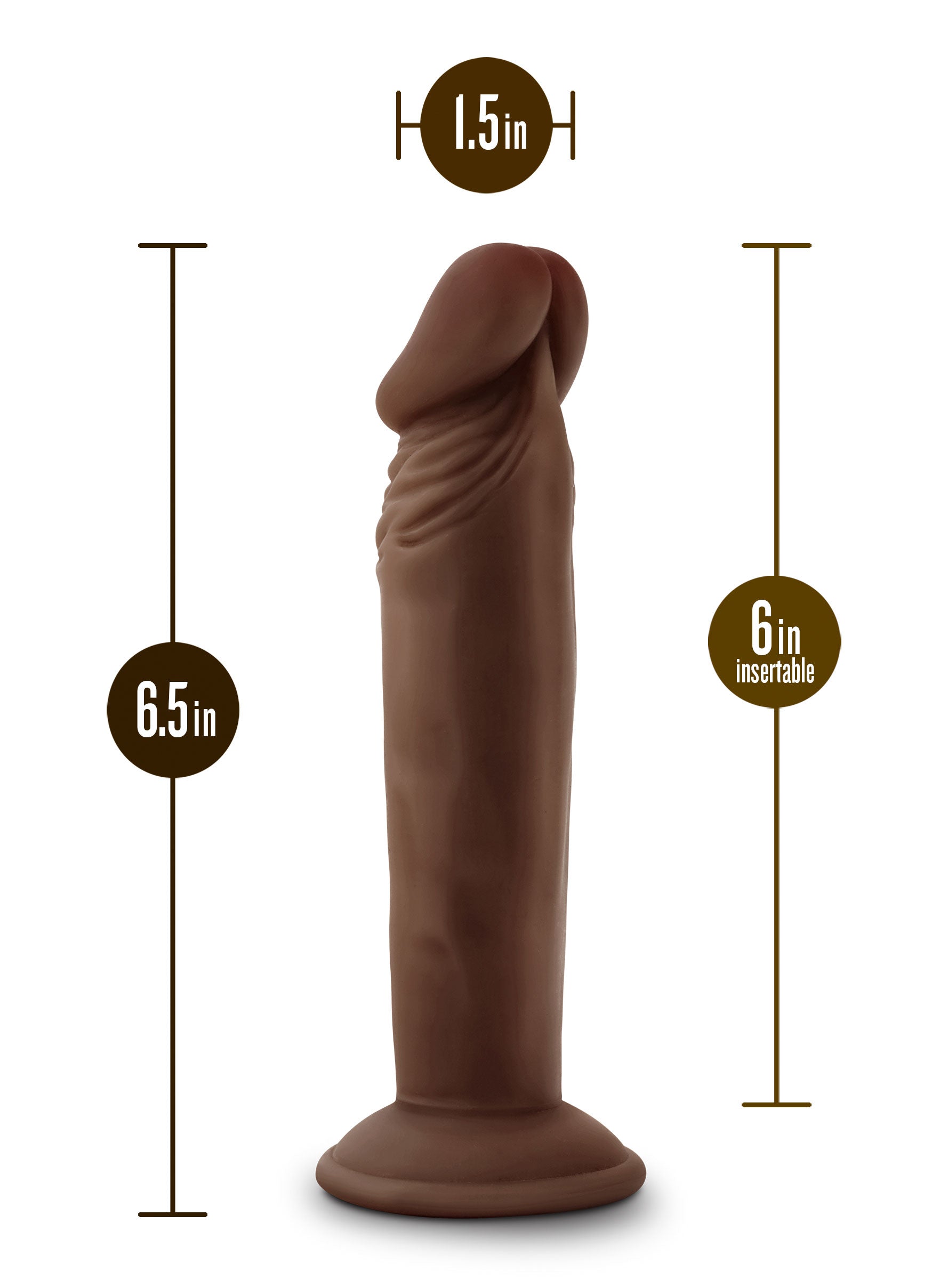 Dr. Skin Plus - 6 Inch Posable Dildo - Chocolate | BL-14926