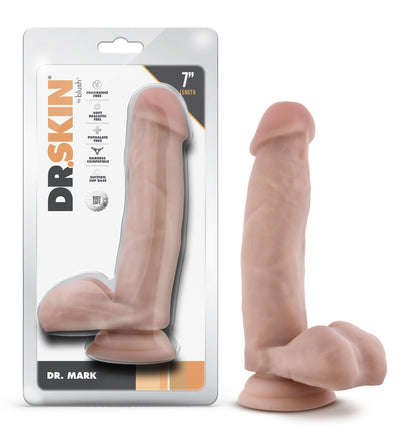 Dr. Skin - Dr. Mark - 7 Inch Dildo With Balls - Beige | BL-16403