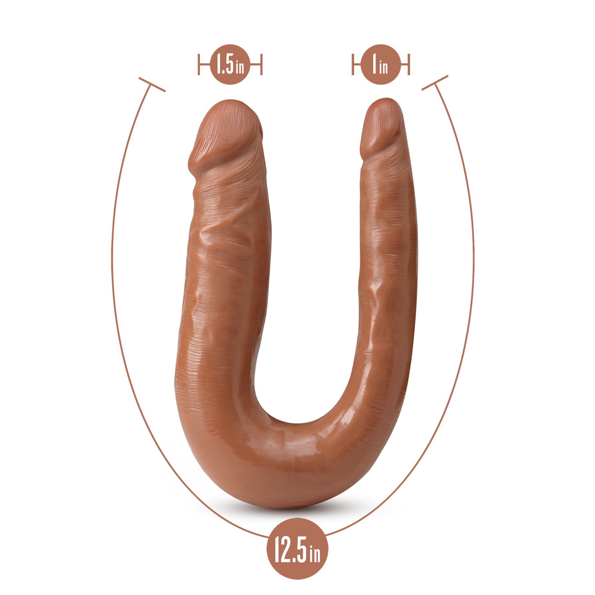 Dr. Skin Mini Double Dong - Mocha BL-34207 819835026952 from EdgingWarehouse.com where we sell the best male sex toys and fleshlight type strokers for masturbation, edging and gooning and other men's health and sexual wellness items.