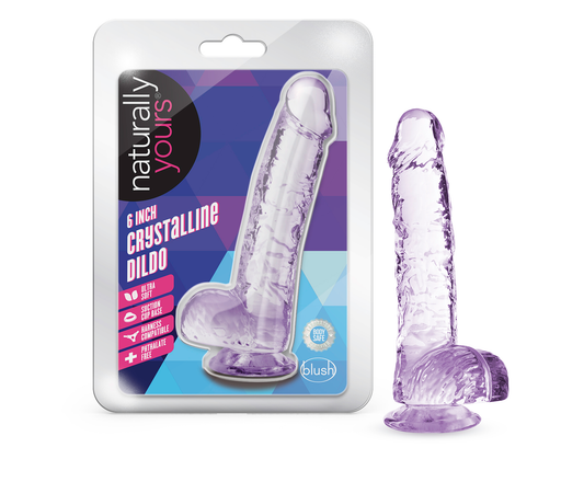 Naturally Yours - 6 Inch Crystalline Dildo - Amethyst | BL-51701