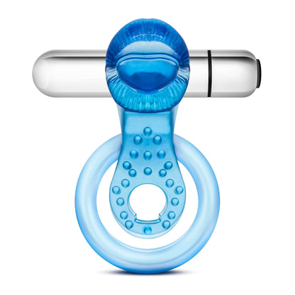 Stay Hard 10 Function Vibrating Tongue Ring - Blue | BL-66092