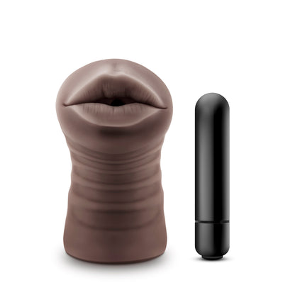 Enlust - Krystal - Vibrating Mouth Stroker - Brown | BL-73546