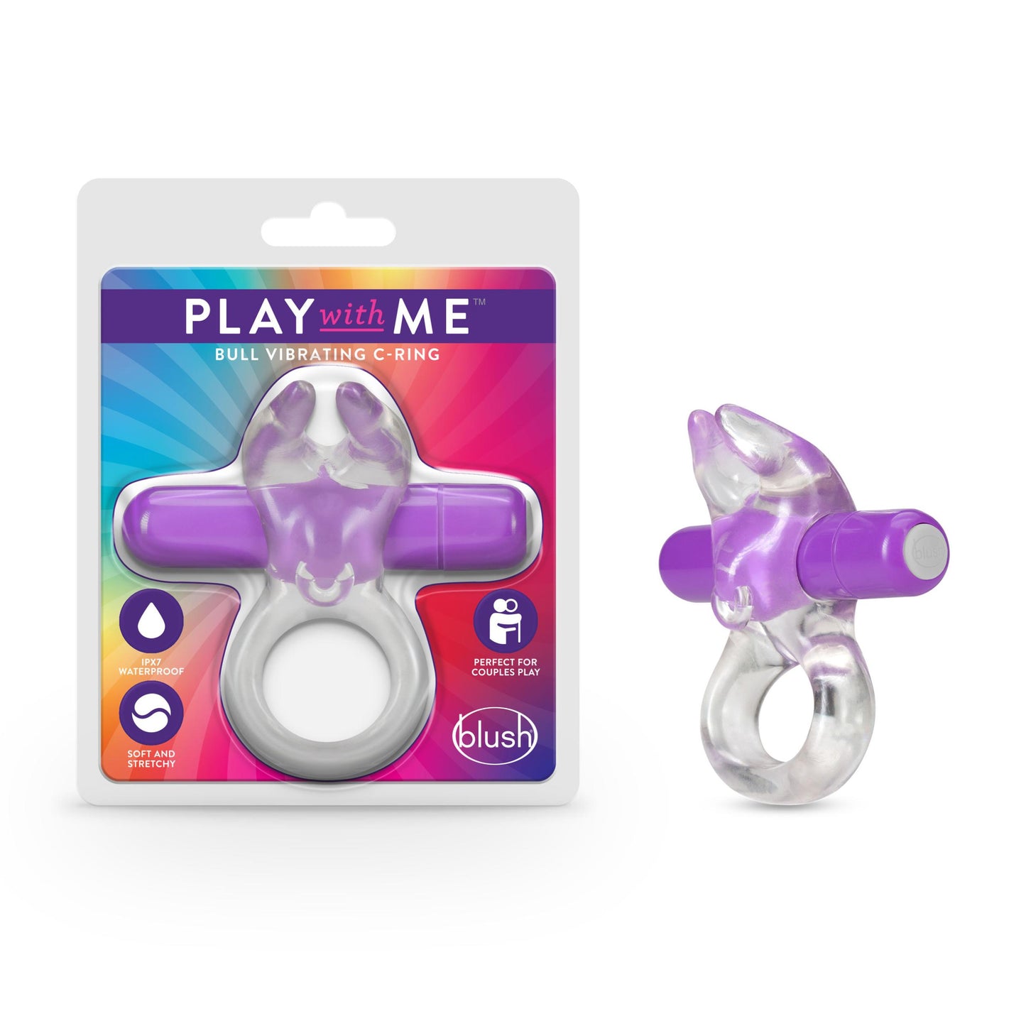 Play With Me – Bull Vibrating C-Ring - Purple | BL-74201