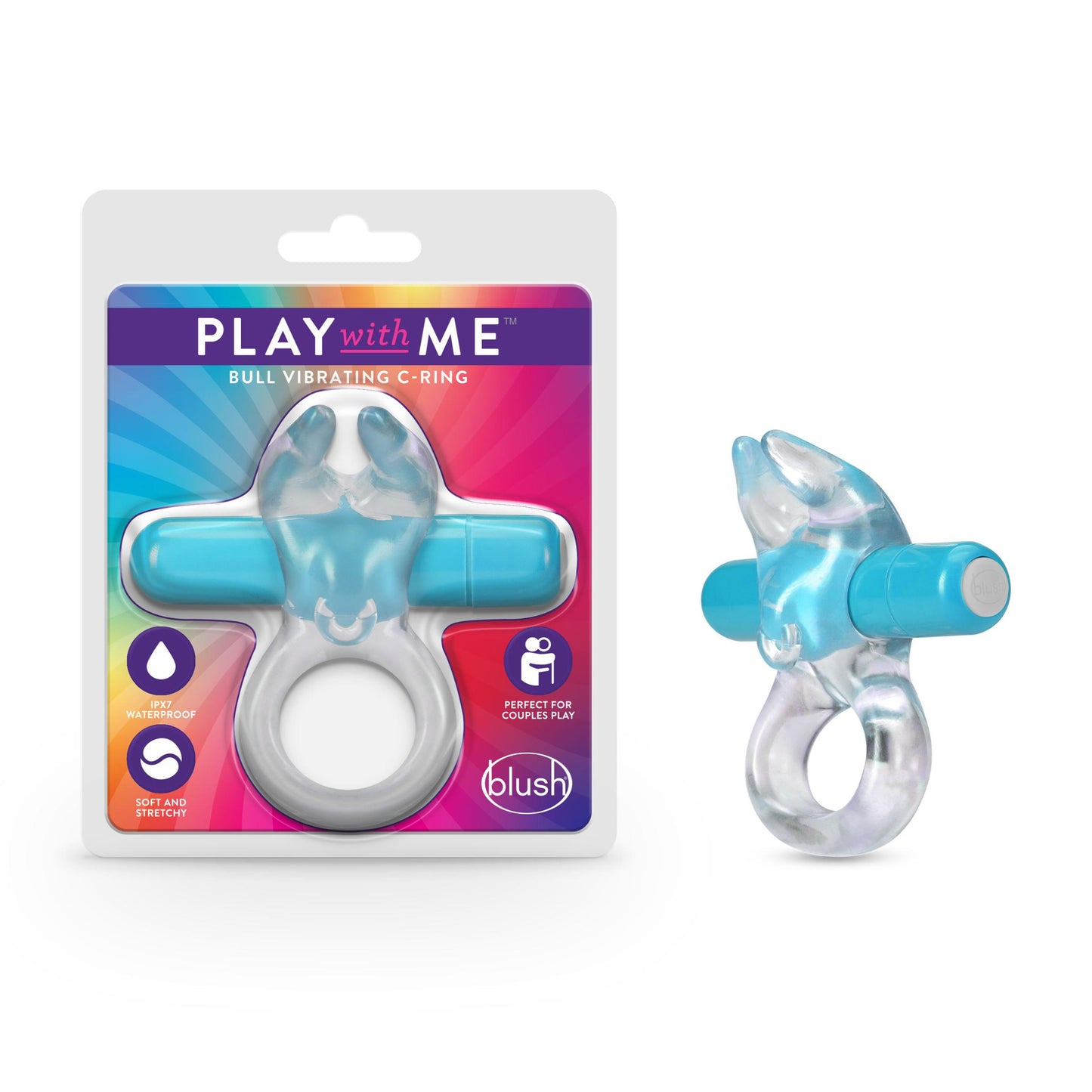 Play With Me – Bull Vibrating C-Ring - Blue | BL-74202