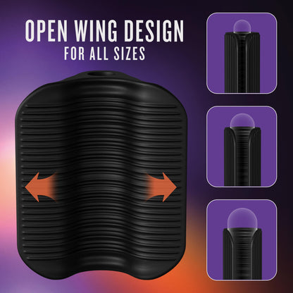 M Elite Platinum - Wrapt - Black BL-82505 819835029762 from EdgingWarehouse.com where we sell the best male sex toys and fleshlight type strokers for masturbation, edging and gooning and other men's health and sexual wellness items.