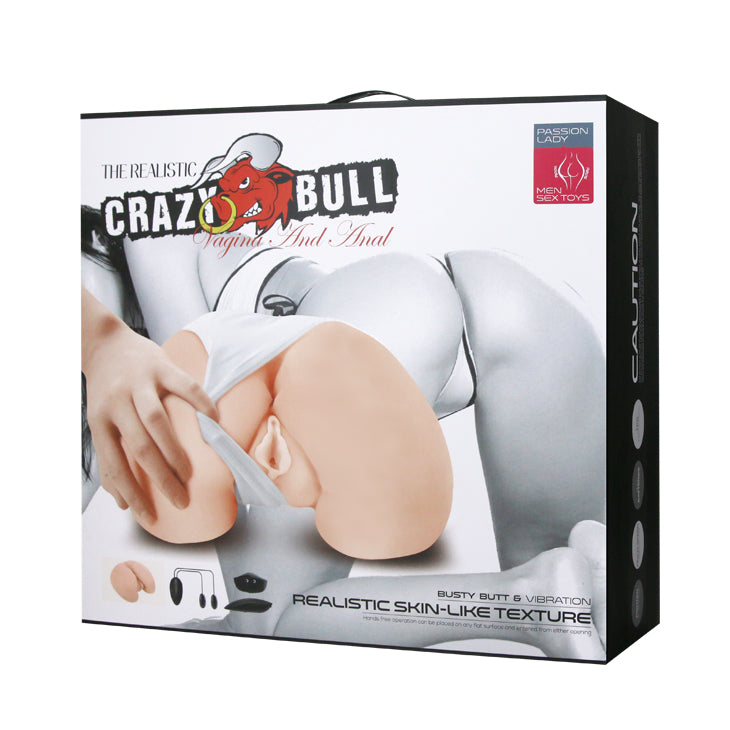 Crazy Bull the Realistic Skin-Like Texture Vagina and Anal Masturbator Busty Butt and Vibration | BM-009023Z-1