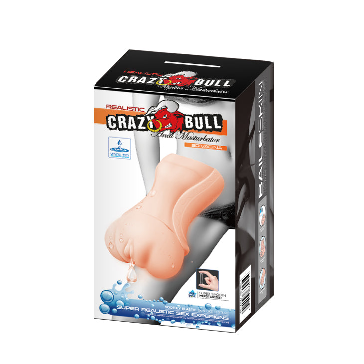 Crazy Bull No Lube Masturbator Sleeve - Realistic Pussy Skin-Like Texture | BM-009200K