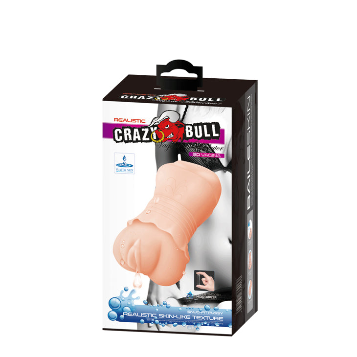 Crazy Bull No Lube Masturbator Sleeve - Realistic Pussy Skin-Like Texture | BM-009202K