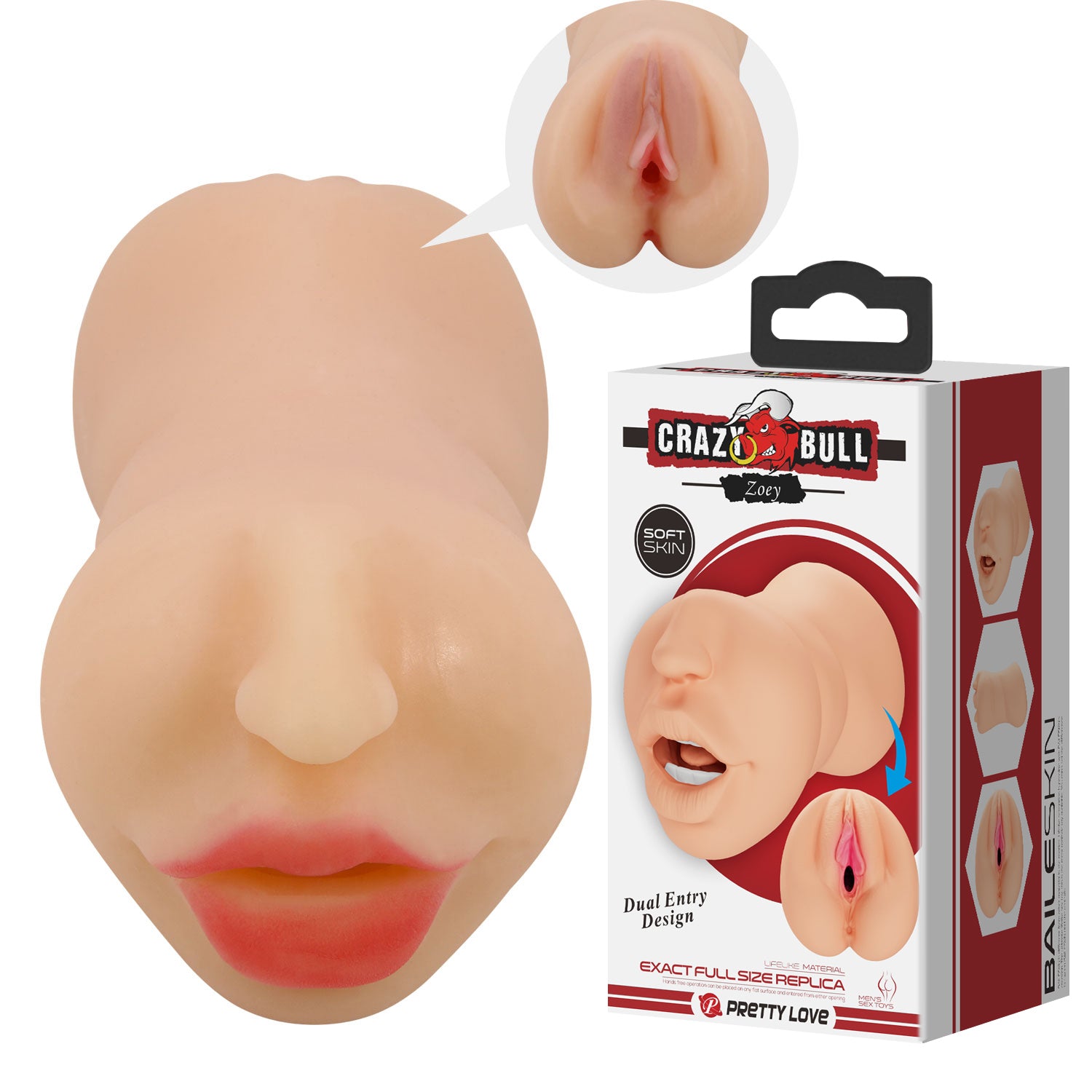 Zoey Mouth Masturbator Sleeve - Light | BM-009241N