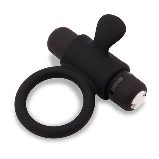 Nu Sensuelle Silicone Bullet Ring - Black | BT-M39BK