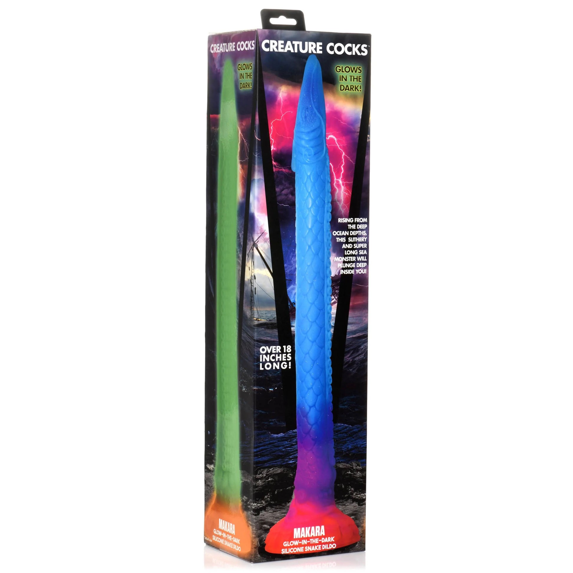 Makara Glow-in-the-Dark Silicone Snake Dildo | CC-AH149