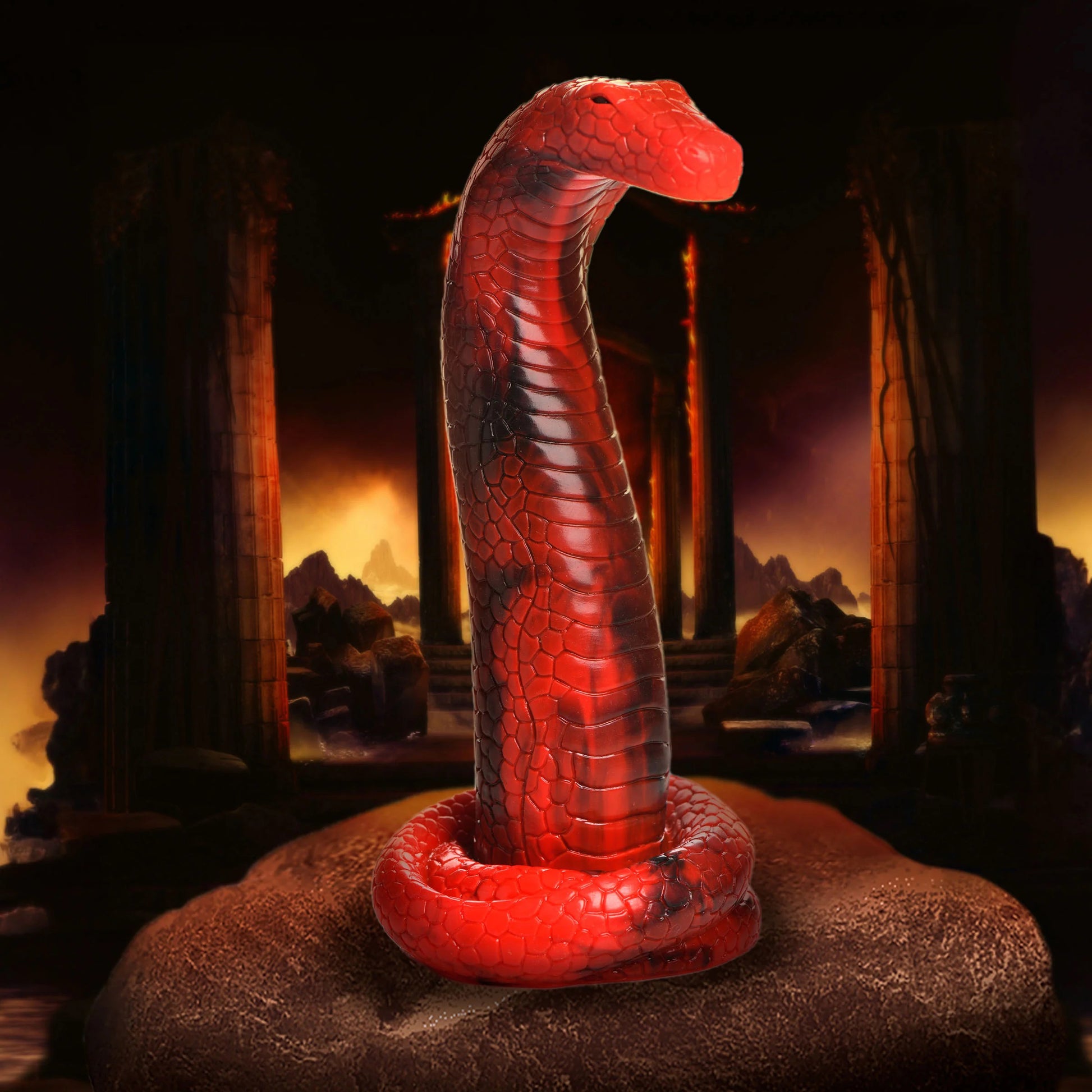 King Cobra King Cobra Silicone Dildo - Red CC-AH196 848518052087 from EdgingWarehouse.com where we sell the best male sex toys and fleshlight type strokers for masturbation, edging and gooning and other men's health and sexual wellness items.