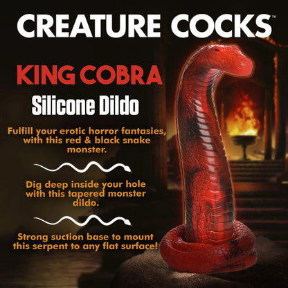 King Cobra King Cobra Silicone Dildo - Red CC-AH196 848518052087 from EdgingWarehouse.com where we sell the best male sex toys and fleshlight type strokers for masturbation, edging and gooning and other men's health and sexual wellness items.