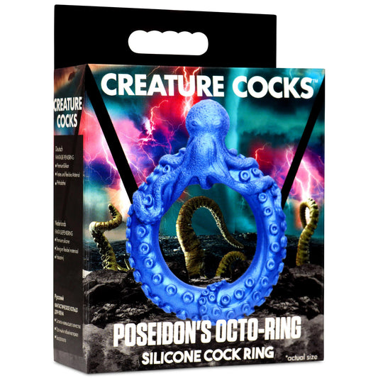 Poseidon's Octo-Ring Silicone Cock Ring - Blue | CC-AH295