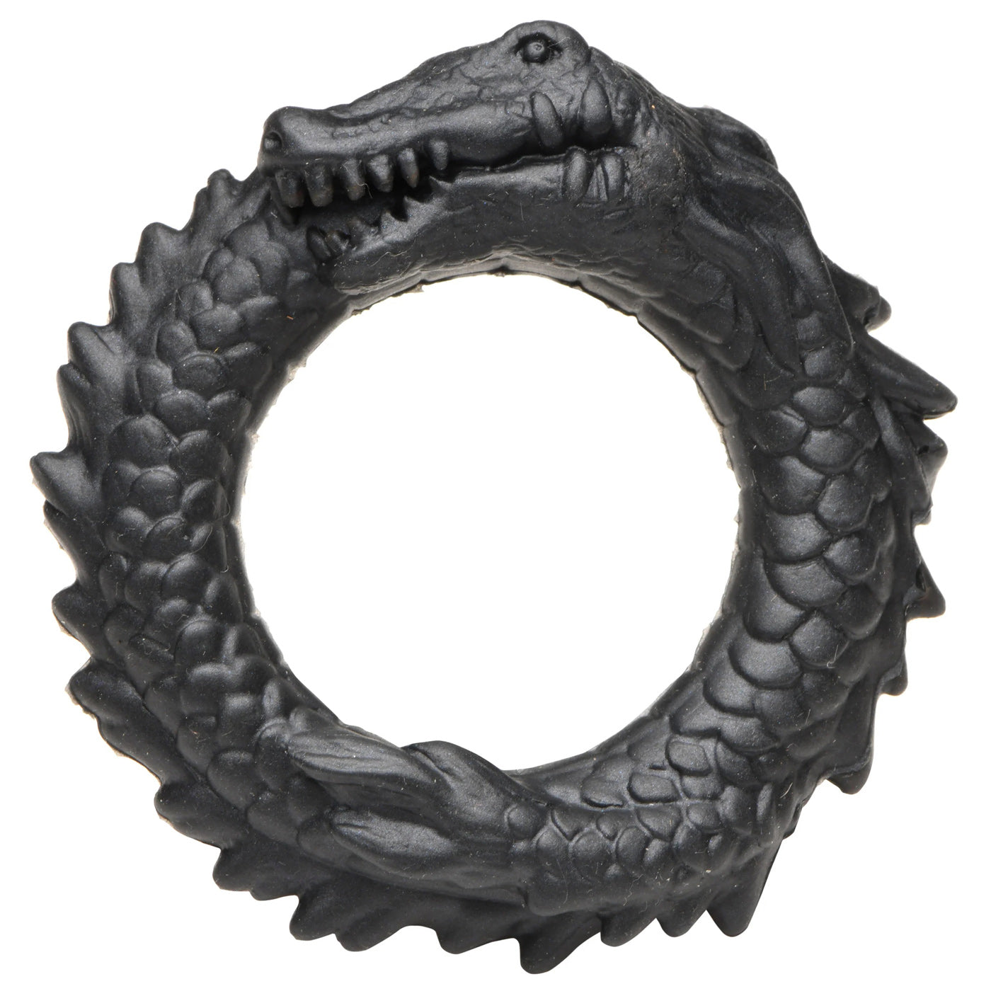 Black Caiman Silicone Cock Ring - Black | CC-AH297