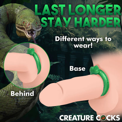Serpentine Silicone Cock Ring - Green CC-AH338 848518053879 from EdgingWarehouse.com where we sell the best male sex toys and fleshlight type strokers for masturbation, edging and gooning and other men's health and sexual wellness items.