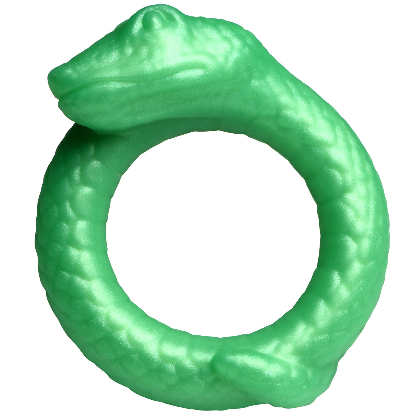 Serpentine Silicone Cock Ring - Green CC-AH338 848518053879 from EdgingWarehouse.com where we sell the best male sex toys and fleshlight type strokers for masturbation, edging and gooning and other men's health and sexual wellness items.