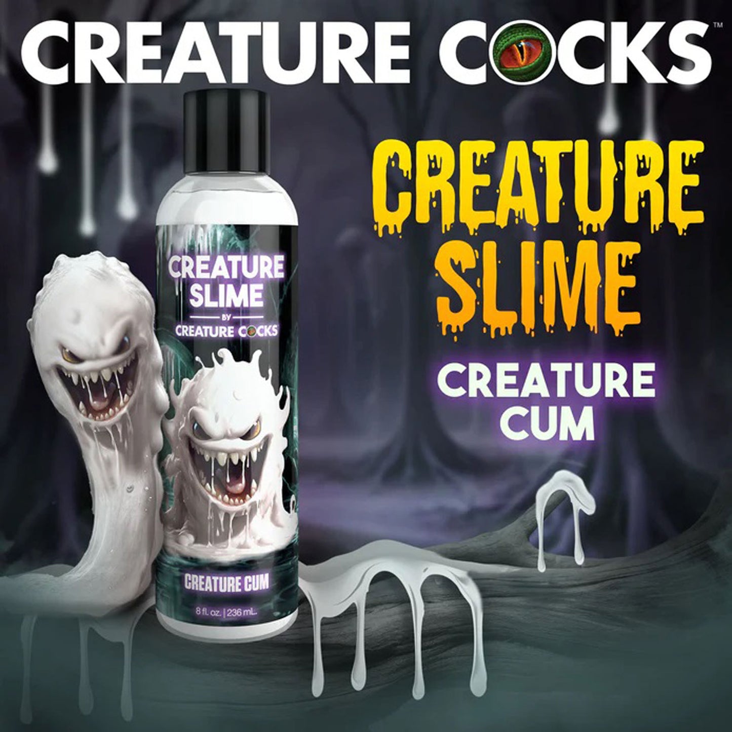 8oz Creature Slime Creature Cum Unscented Jizz - Lubricant - Clear | CC-AH456-8OZ