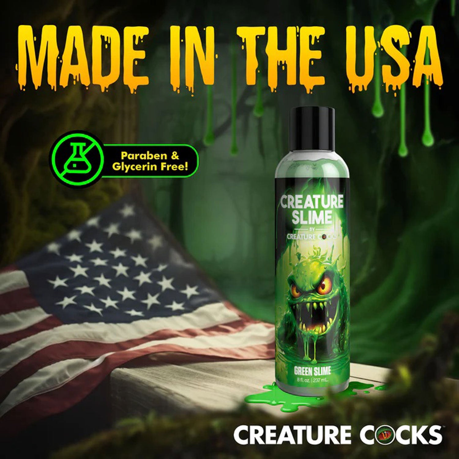 8oz Creature Slime Green Slime Water-Based - Lubricant | CC-AH586-8OZ