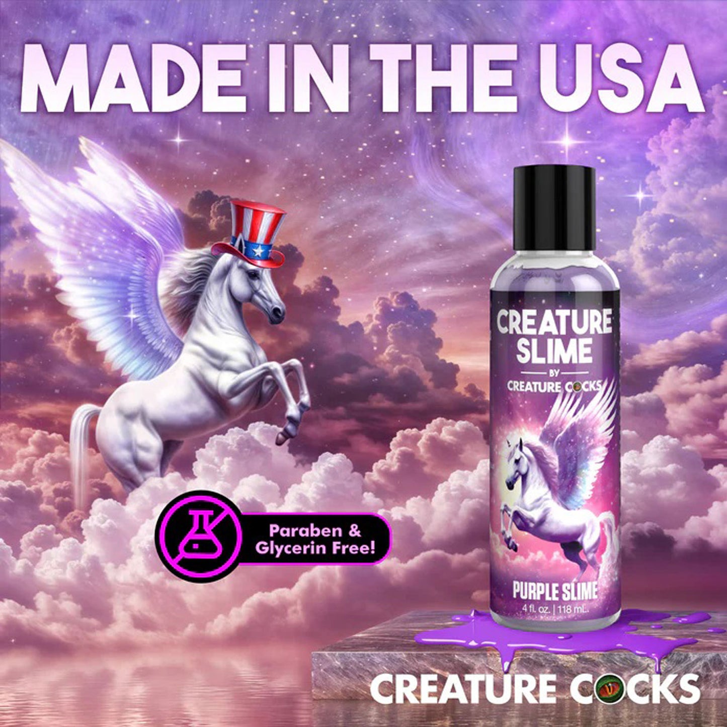 4oz Creature Slime Purple Slime Water-Based - Lubricant | CC-AH587-4OZ