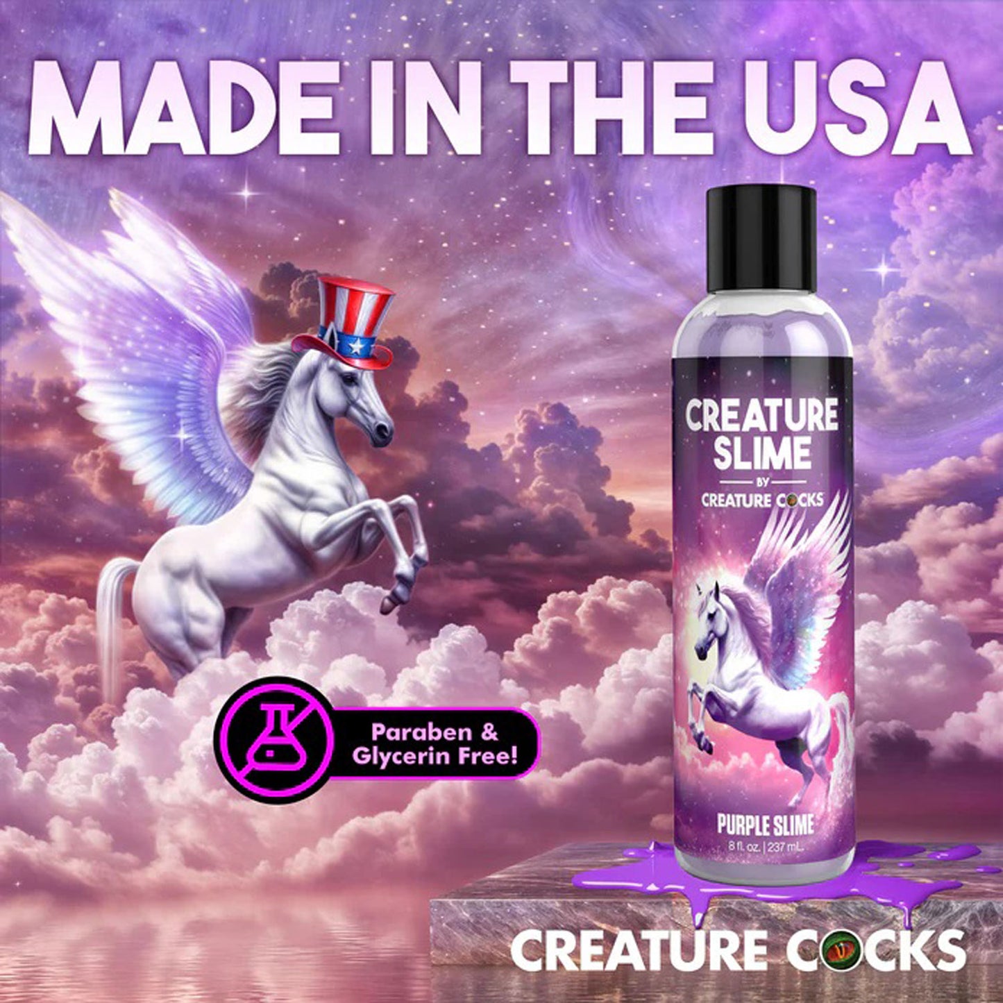 8oz Creature Slime Purple Slime Water-Based - Lubricant | CC-AH587-8OZ