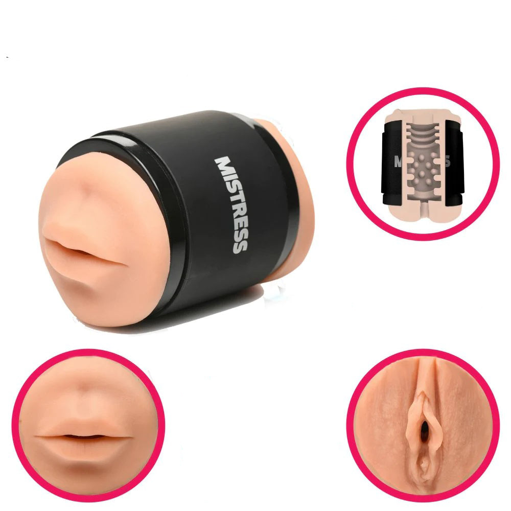 Mistress Double Shot Mouth and Pussy Stroker - Medium | CN-07-0585-12