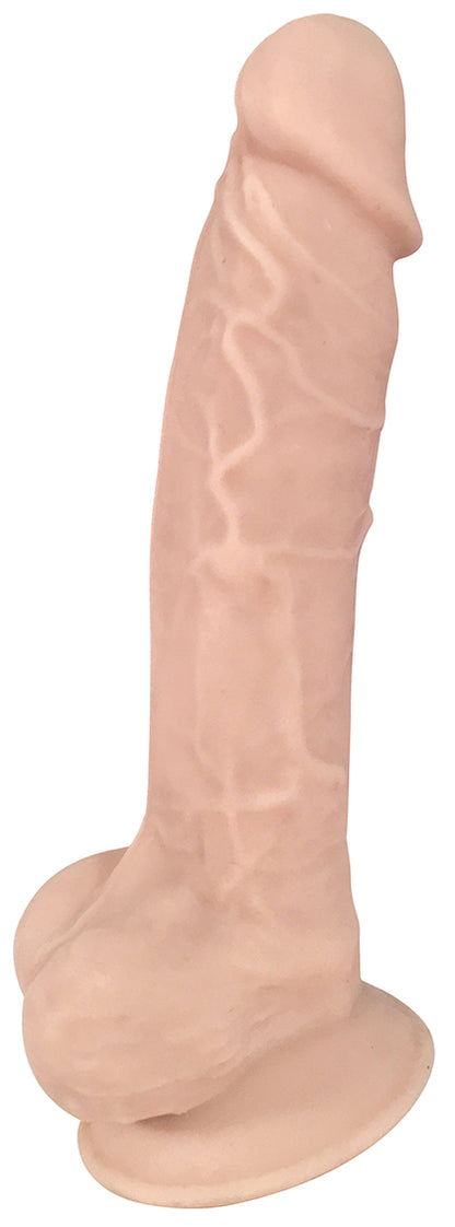 7 Inch Fleshstixxx Silicone Dildo With Balls - Vanilla | CN-19-0528-10