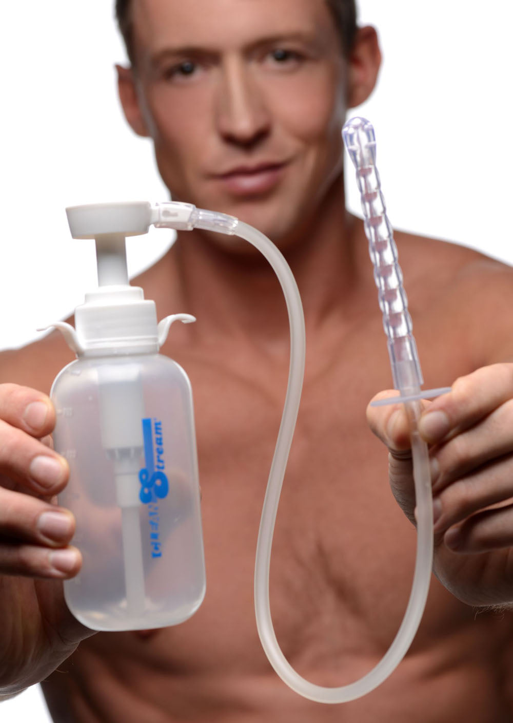 Pump Action Enema Bottle With Nozzle by XR Brands 848518028792 available at EroticWarehouse.com