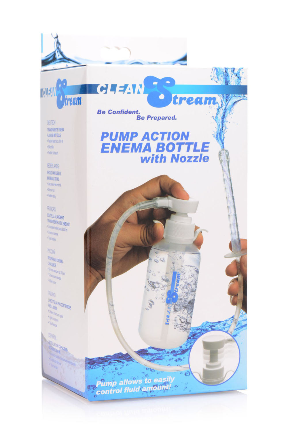 Pump Action Enema Bottle With Nozzle by XR Brands 848518028792 available at EroticWarehouse.com