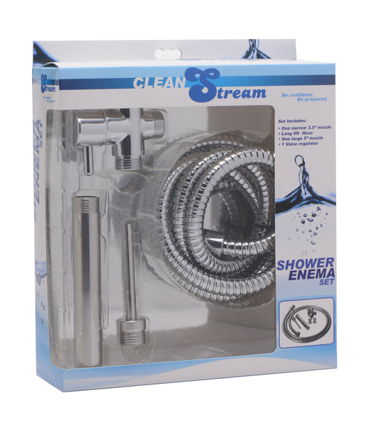 Clean Stream Metal Deluxe Shower System by XR Brands 811847010172 available at EroticWarehouse.com