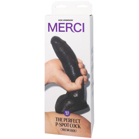 Merci - the Perfect P-Spot Cock - With Removable Vac-U-Lock Suction Cup - Black DJ2406-11-BX 782421089887 from EdgingWarehouse.com where we sell the best male sex toys and fleshlight type strokers for masturbation, edging and gooning and other men's healt