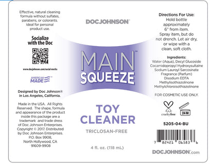 Main Squeeze - Toy Cleaner - 4 Fl. Oz.. | DJ5205-04-BU