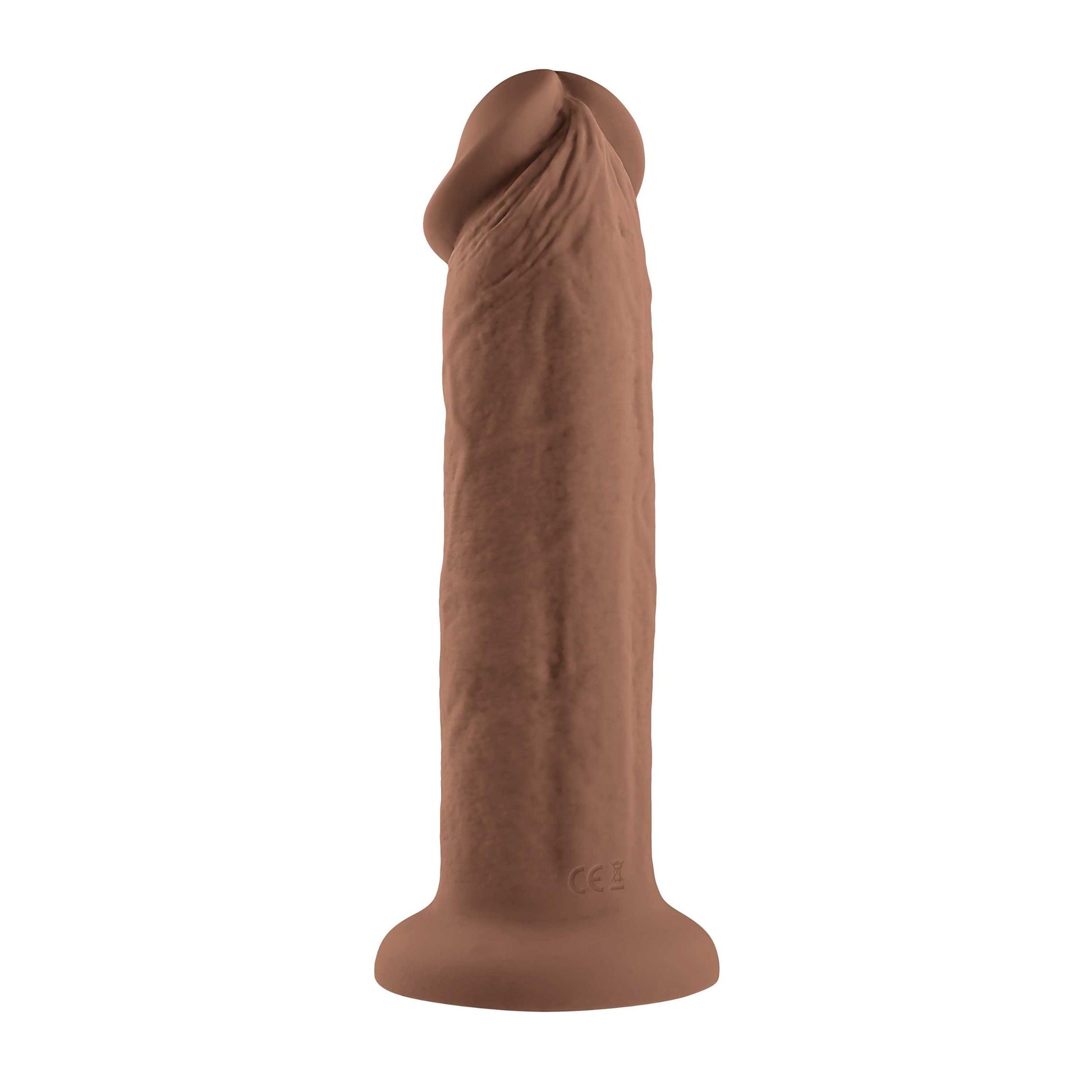 7 Inch Girthy Vibrating Dong - Dark | EN-RD-2741-2