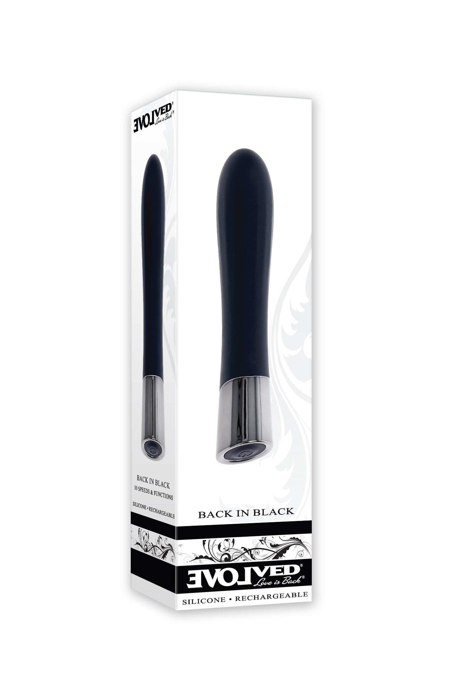 Back in Black Vibrator EN-RS-4974-2 844477024974 from EdgingWarehouse.com where we sell the best male sex toys and fleshlight type strokers for masturbation, edging and gooning and other men's health and sexual wellness items.