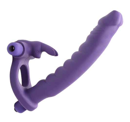 Double Delight Dual Insertion Vibrating Rabbit Cock Ring | FR-AD625