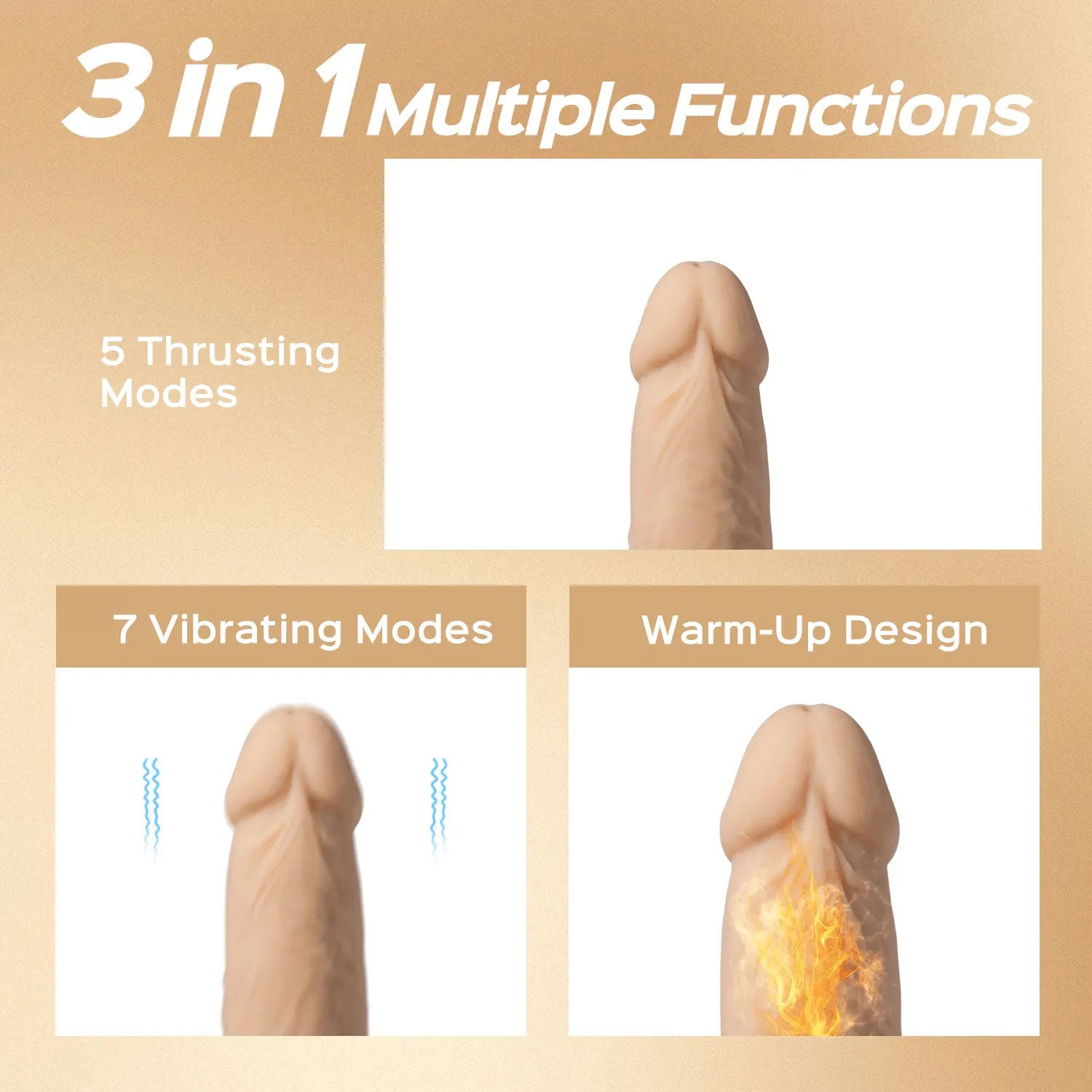 Luis-App Controlled 8.5" Real Thrusting Dildo With Clit Licker H-DD-12-915FL-8.5 710022363846 from EdgingWarehouse.com where we sell the best male sex toys and fleshlight type strokers for masturbation, edging and gooning and other men's health and sexual