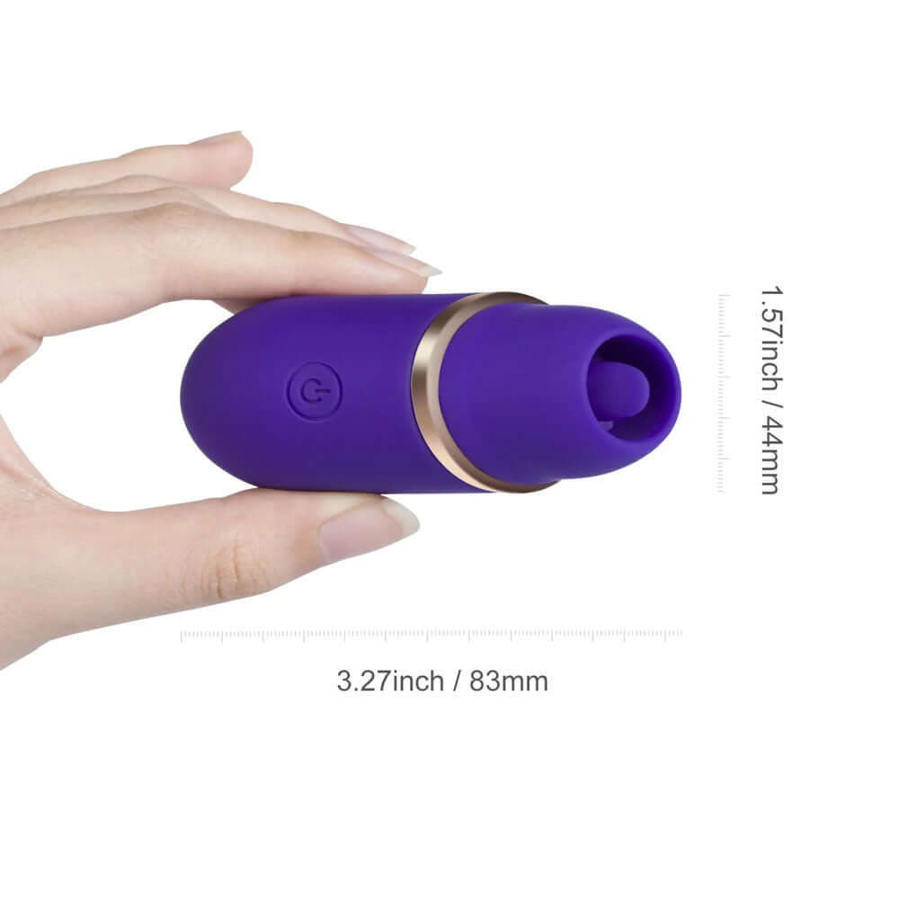 Abby - Mini Clit Licking Vibrator Tongue Sex Toy - Purple | Honey Play Box | H-TE-07-580BP | 794568042144 from EdgingWarehouse.com and EroticWarehouse.com where we sell the best adult sex toys and fleshlight type strokers for masturbation, edging and goon